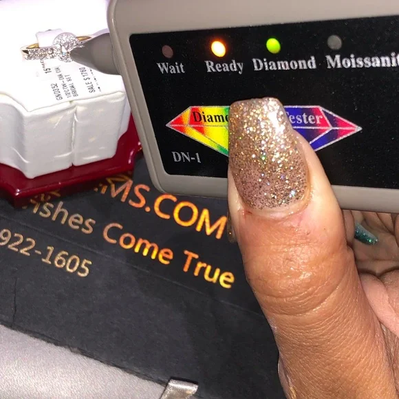 10k solid gold real solitaire diamond engagement bridal ring set free appraisal! - Picture 10 of 13